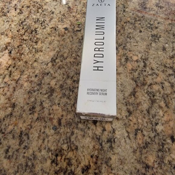 New ZAETA Hydrolumin Hydrating Night Recovery Serum Peptides Hyaluronic Acid - Picture 3 of 10
